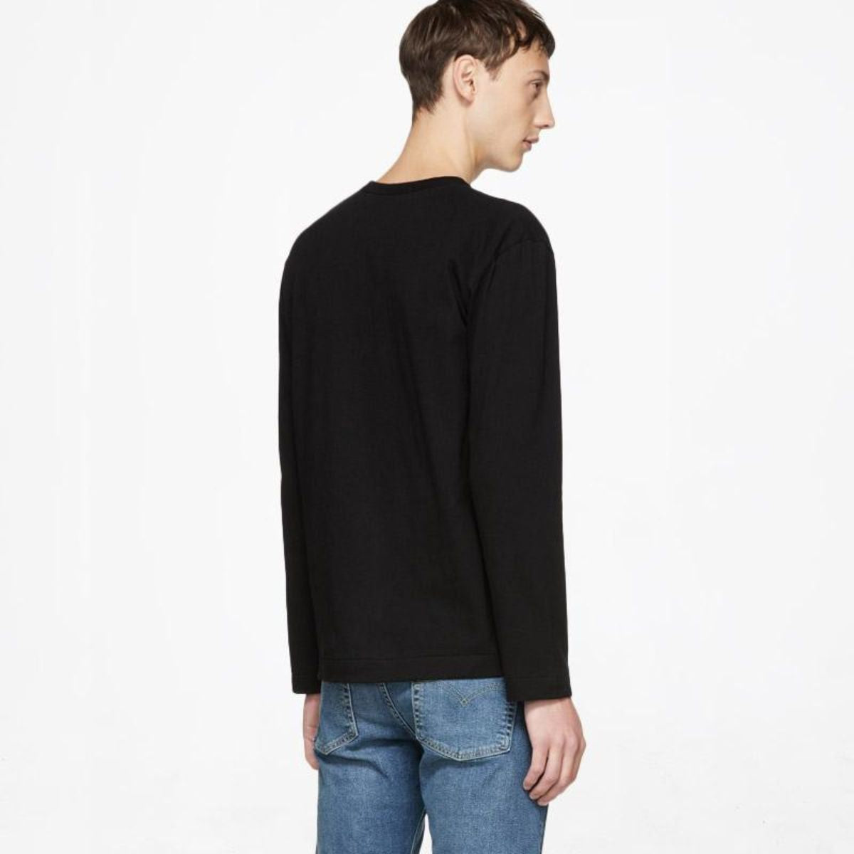 Comme Des Garcons Red Emblem Long Sleeve T-shirt Black