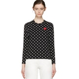 Comme Des Garcons Play Polkadot Long Sleeve T-shirt Women