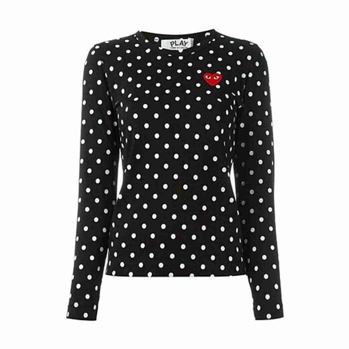 Comme Des Garcons Play Polkadot Long Sleeve T-shirt Women