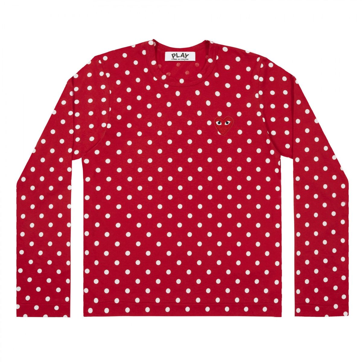 Comme Des Garcons Play Polkadot Long Sleeve T-shirt Women