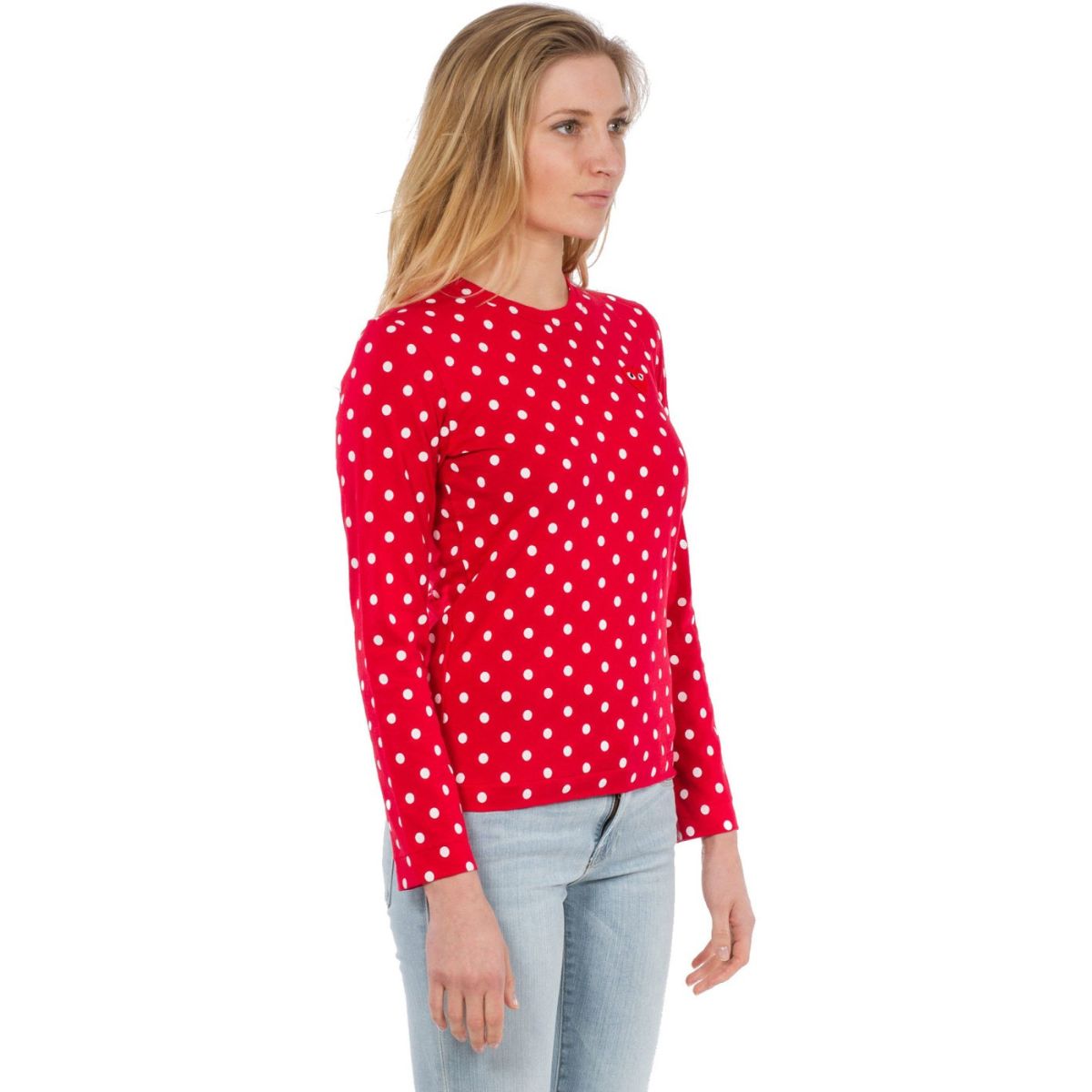 Comme Des Garcons Play Polkadot Long Sleeve T-shirt Women