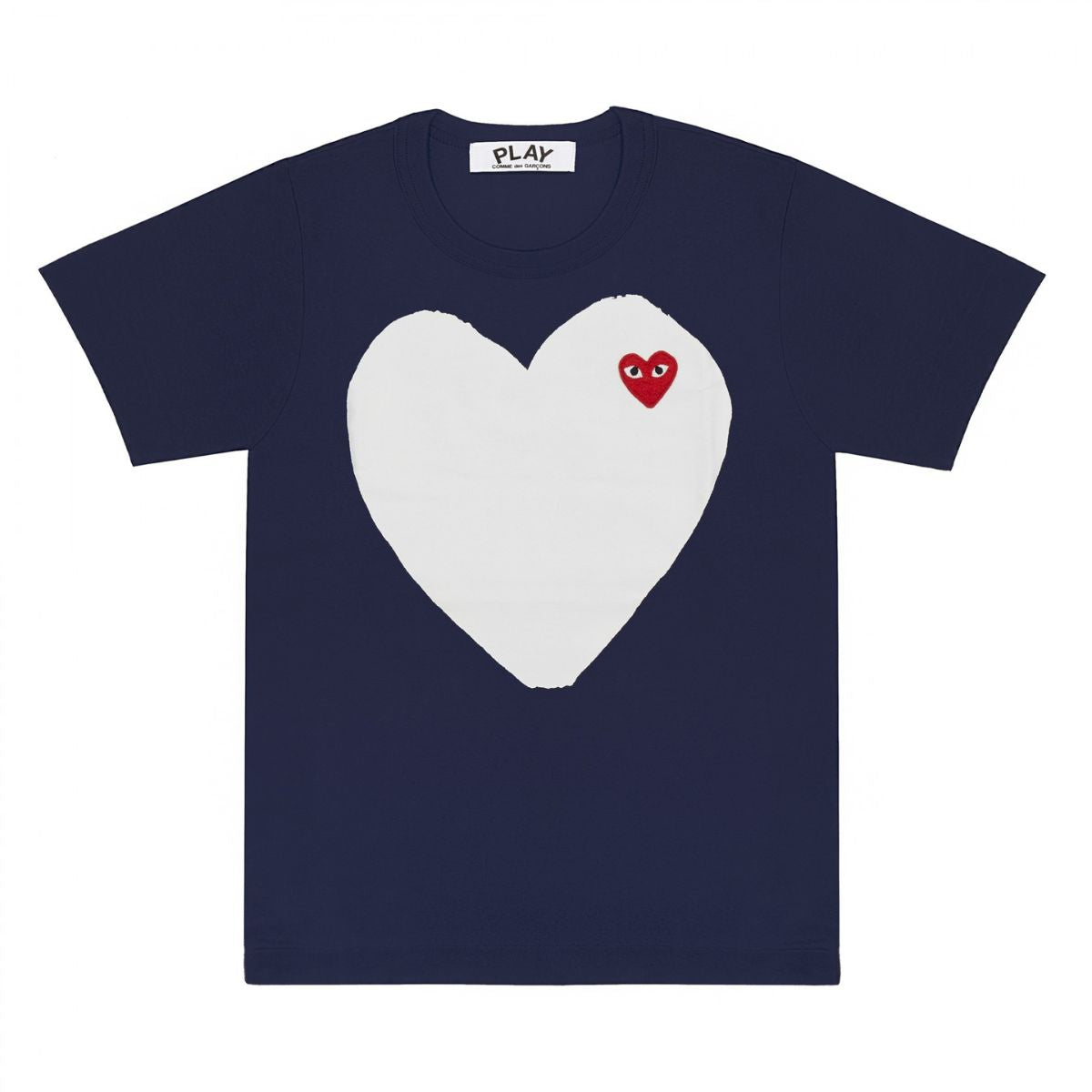 Comme Des Garcons CDG Play White Heart Navy T-shirt