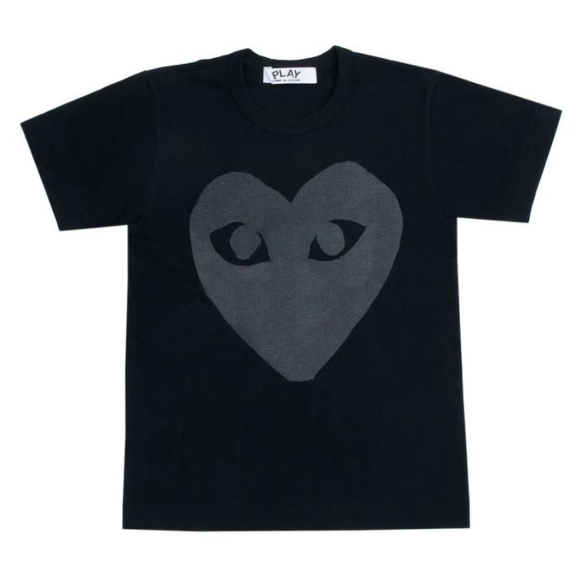 Comme Des Garcons Black Heart Print Black T-shirt Women