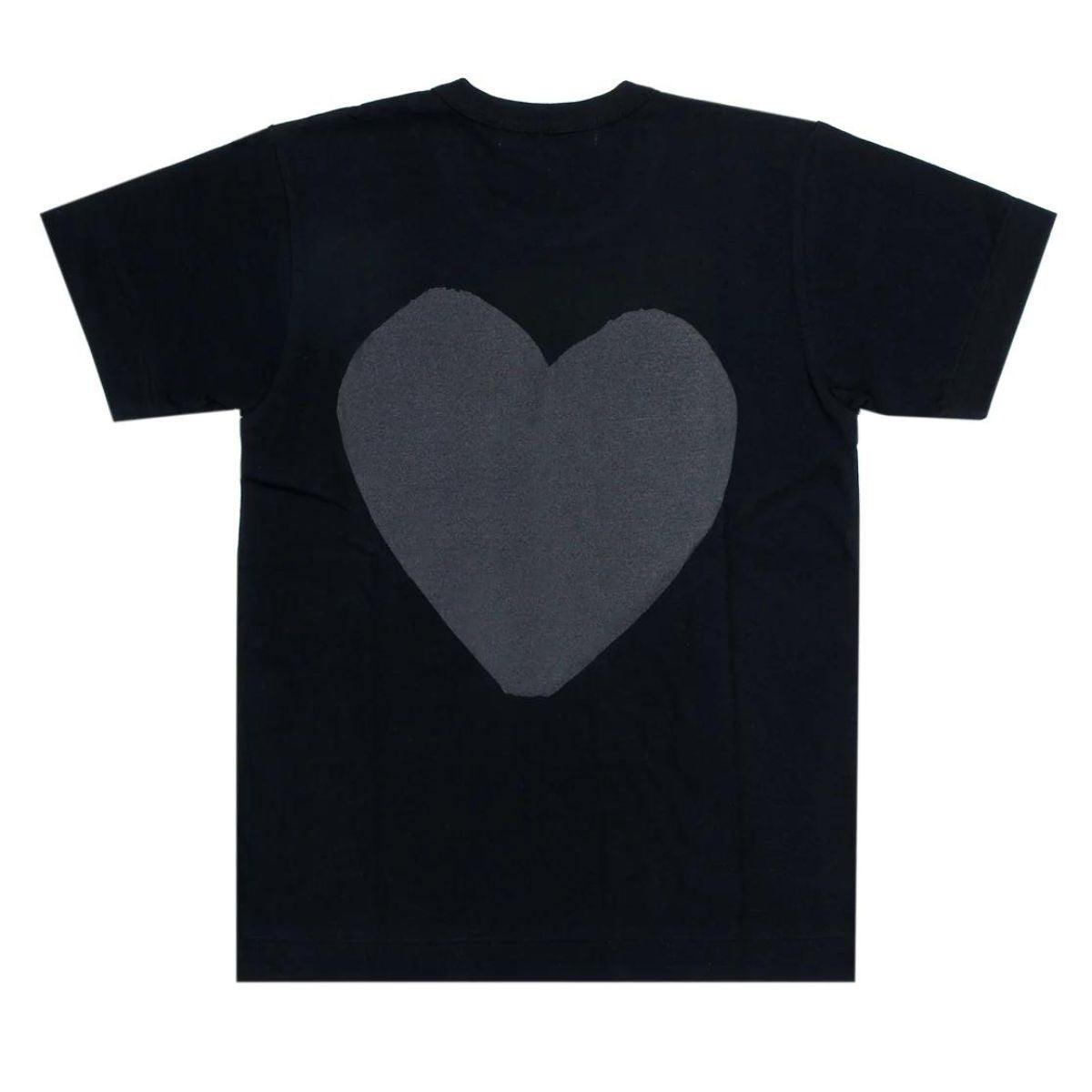 Comme Des Garcons Black Heart Print Black T-shirt Women