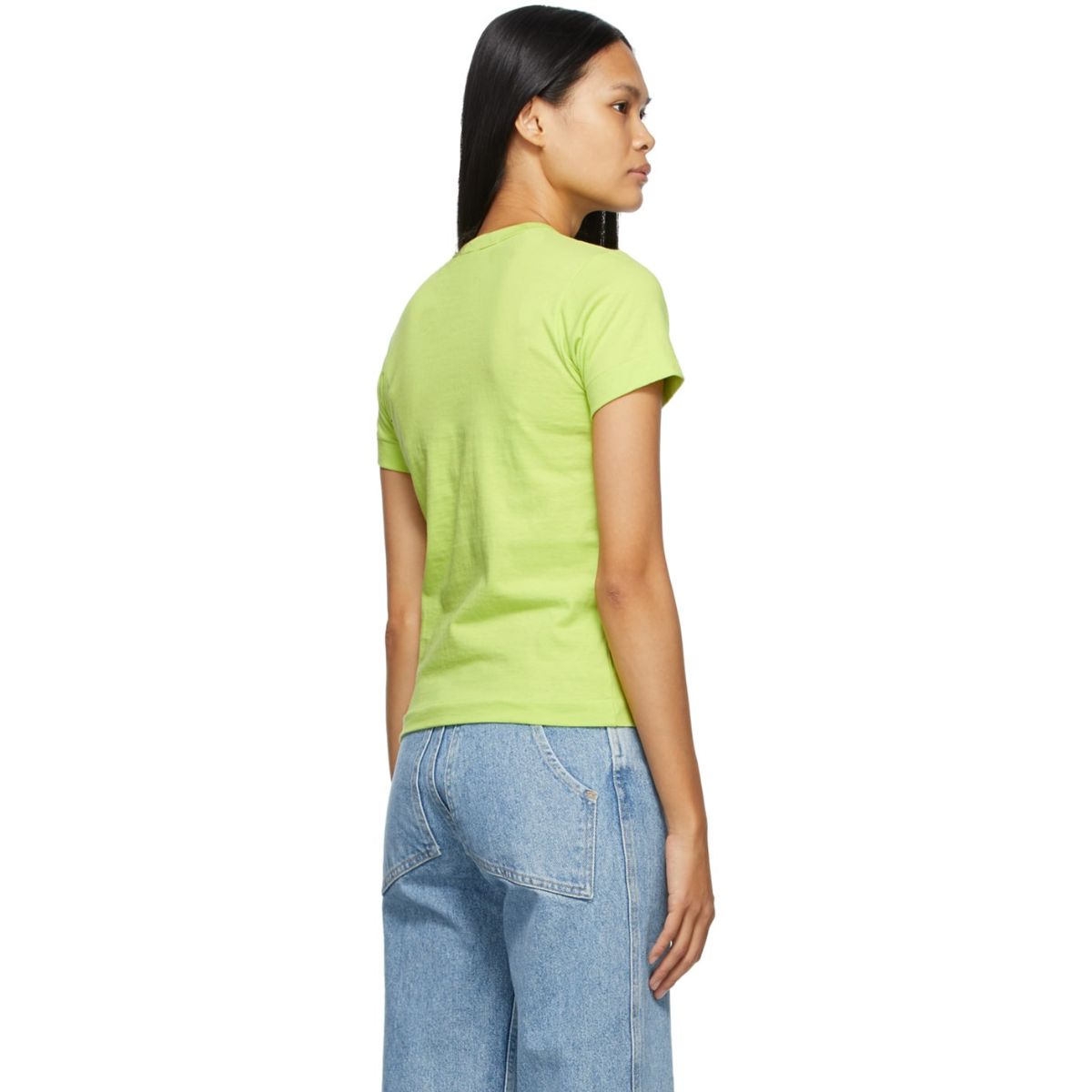 Comme Des Garcons Play Red Emblem T-shirt Green