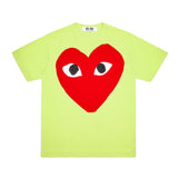 Comme De Garcons Play Red Big Heart T-shirt Green