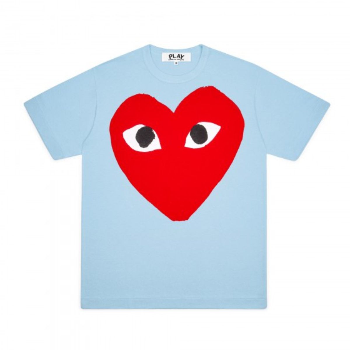 Comme De Garcons Play Red Big Heart T-shirt Blue