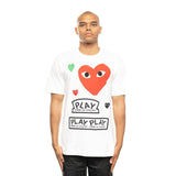 Comme Des Garcons Play Multiple Heart Printed T-shirt Men