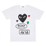 Comme Des Garcons Play Multiple Heart Black Printed T-shirt