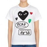 Comme Des Garcons Play Multiple Heart Black Printed T-shirt