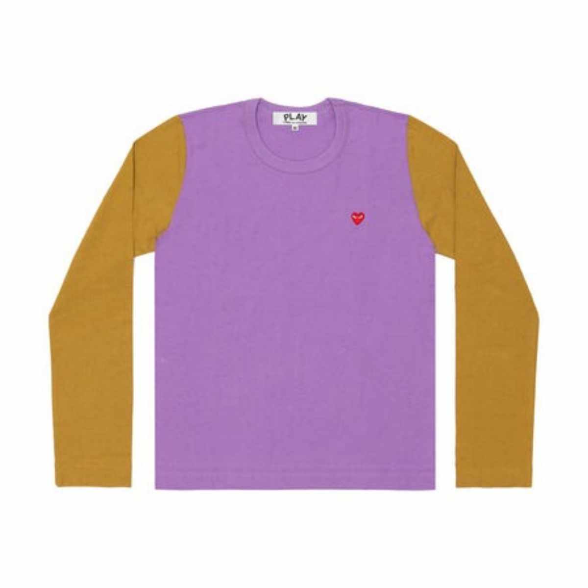 Comme Des Garcons Small Red Heart Coloured Long Sleeve T-Shirt