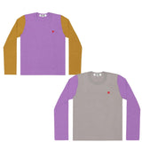 Comme Des Garcons Small Red Heart Coloured Long Sleeve T-Shirt