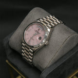 Day Date 36 WG Pink Opal Roman Diamond Dial 128239