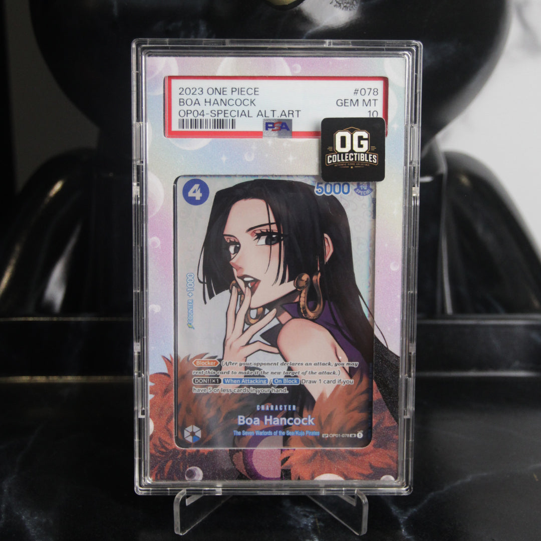 One Piece Card PSA 10 Boa Hancock SR-SPC OP01-078 EN Booster Pack Kingdoms Of Intrigue