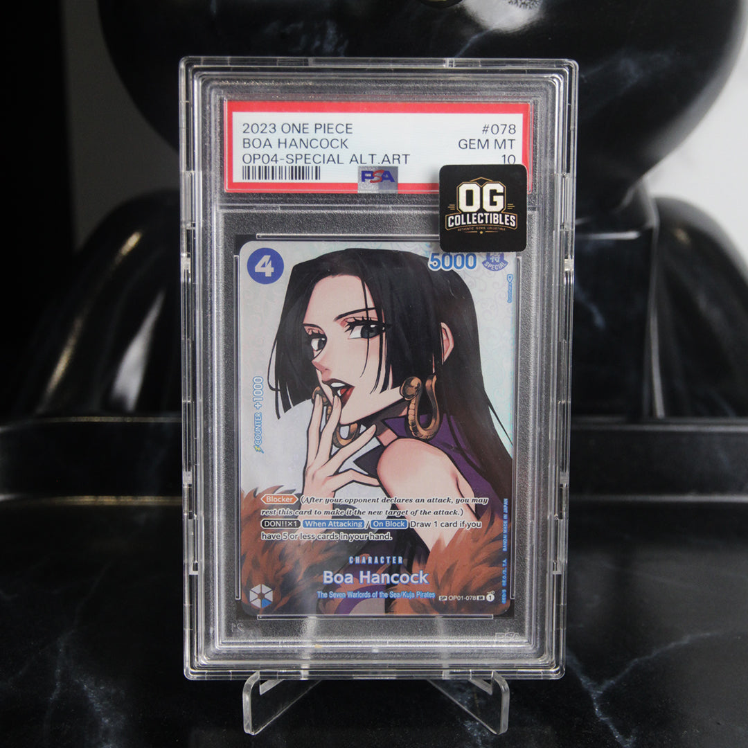 One Piece Card PSA 10 Boa Hancock SR-SPC OP01-078 EN Booster Pack Kingdoms Of Intrigue