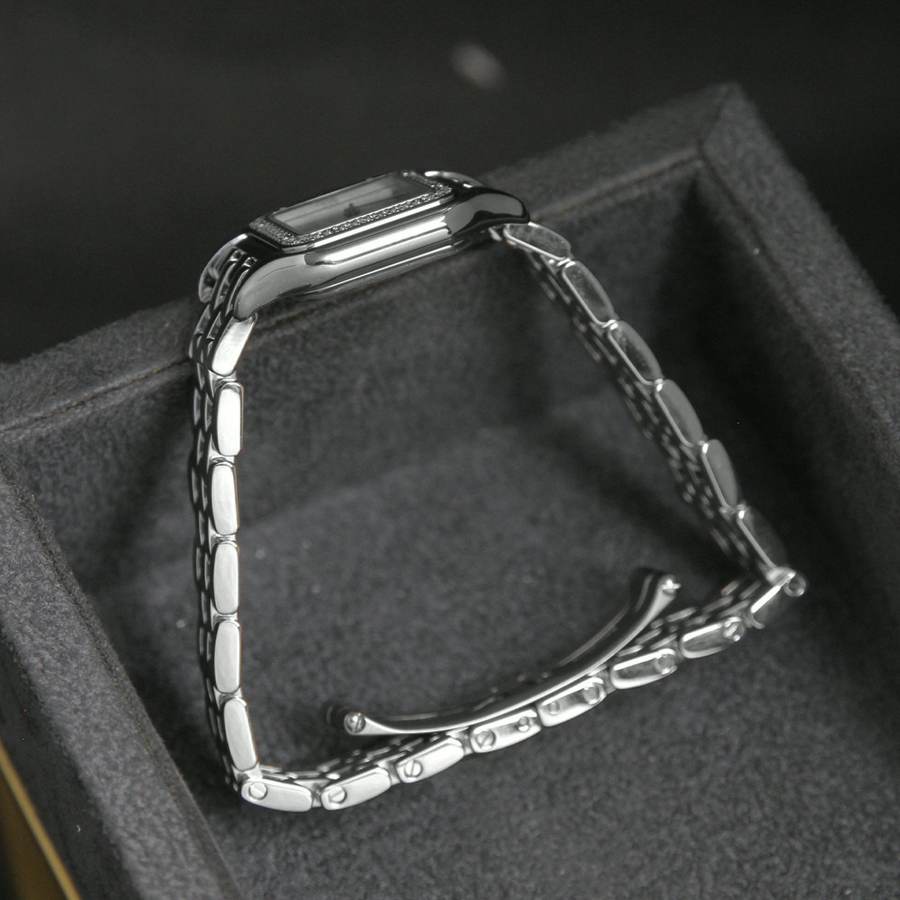 Cartier 23 Panthere Small White Dial Diamond Bezel W4PN0016