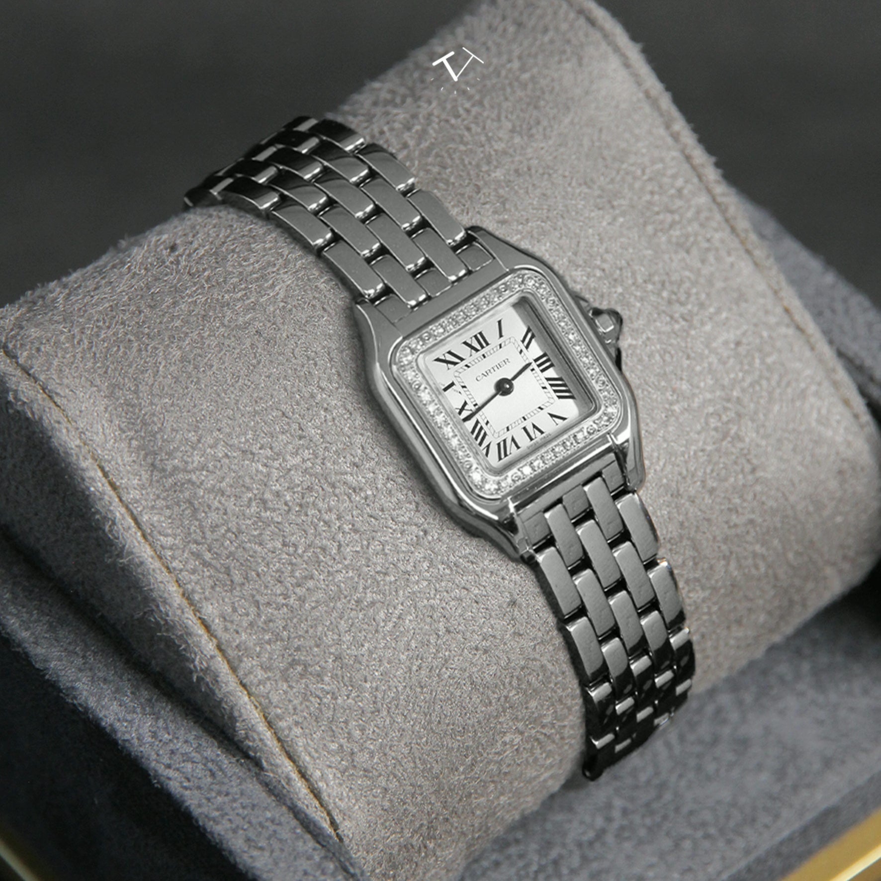 Cartier 23 Panthere Small White Dial Diamond Bezel W4PN0016