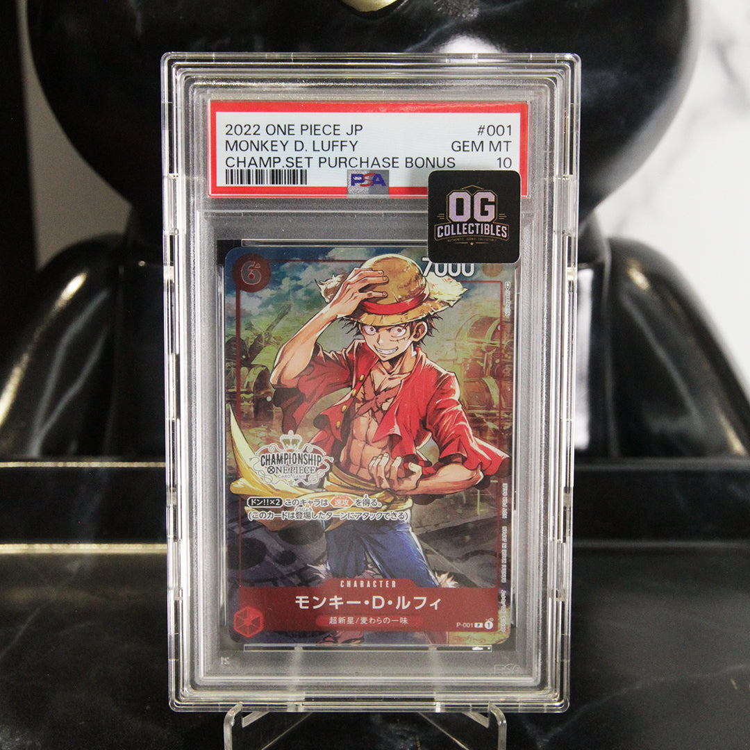 One Piece Card PSA 10 Monkey D Luffy P P-001 Championship Set Privilege