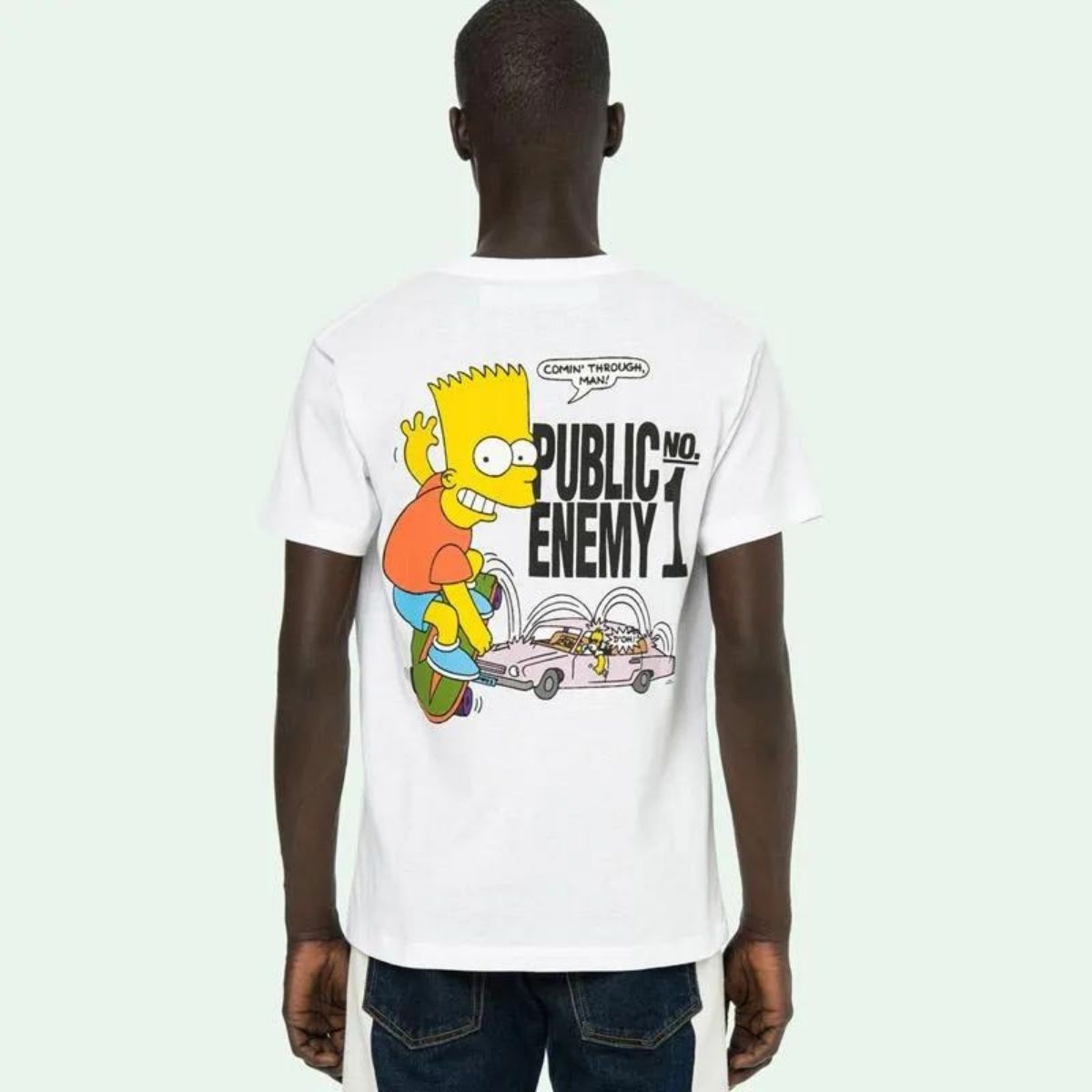 Off White The Simpsons Bart Public Enemy T-shirt White