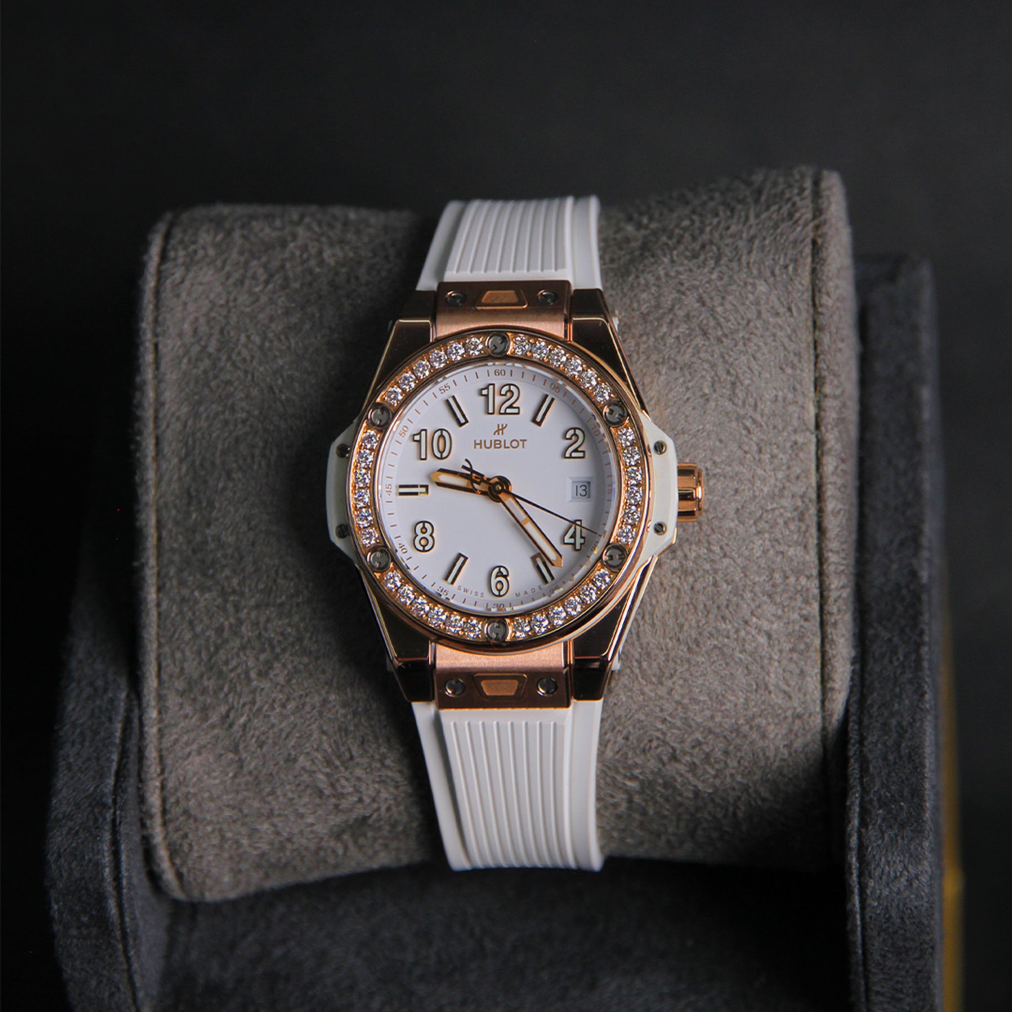Hublot 33 Big Bang RG One Click King White Dial Diamond Bezel 485.OE.2080.RW.1204