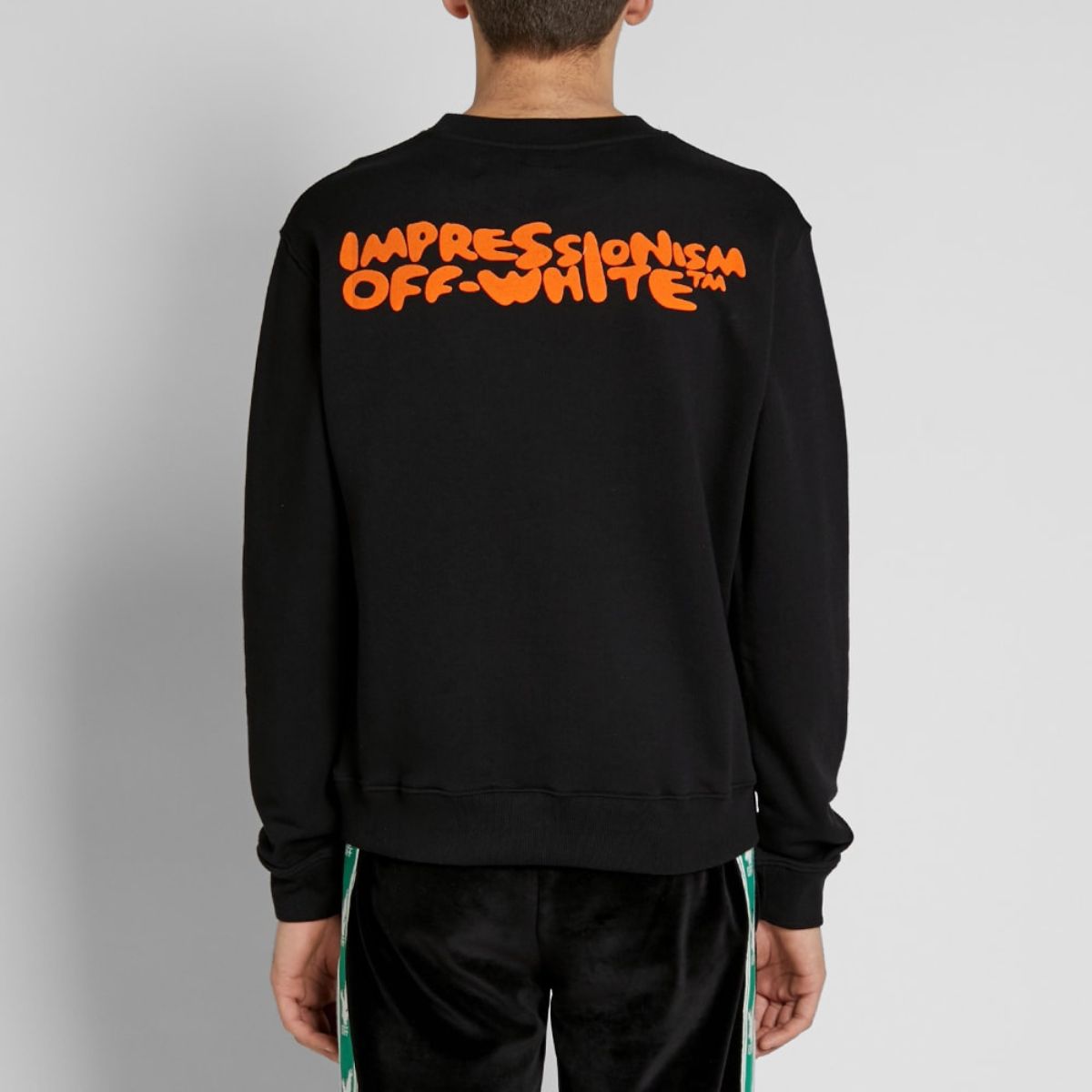 Off White Bubble Font Crewneck Sweater Black