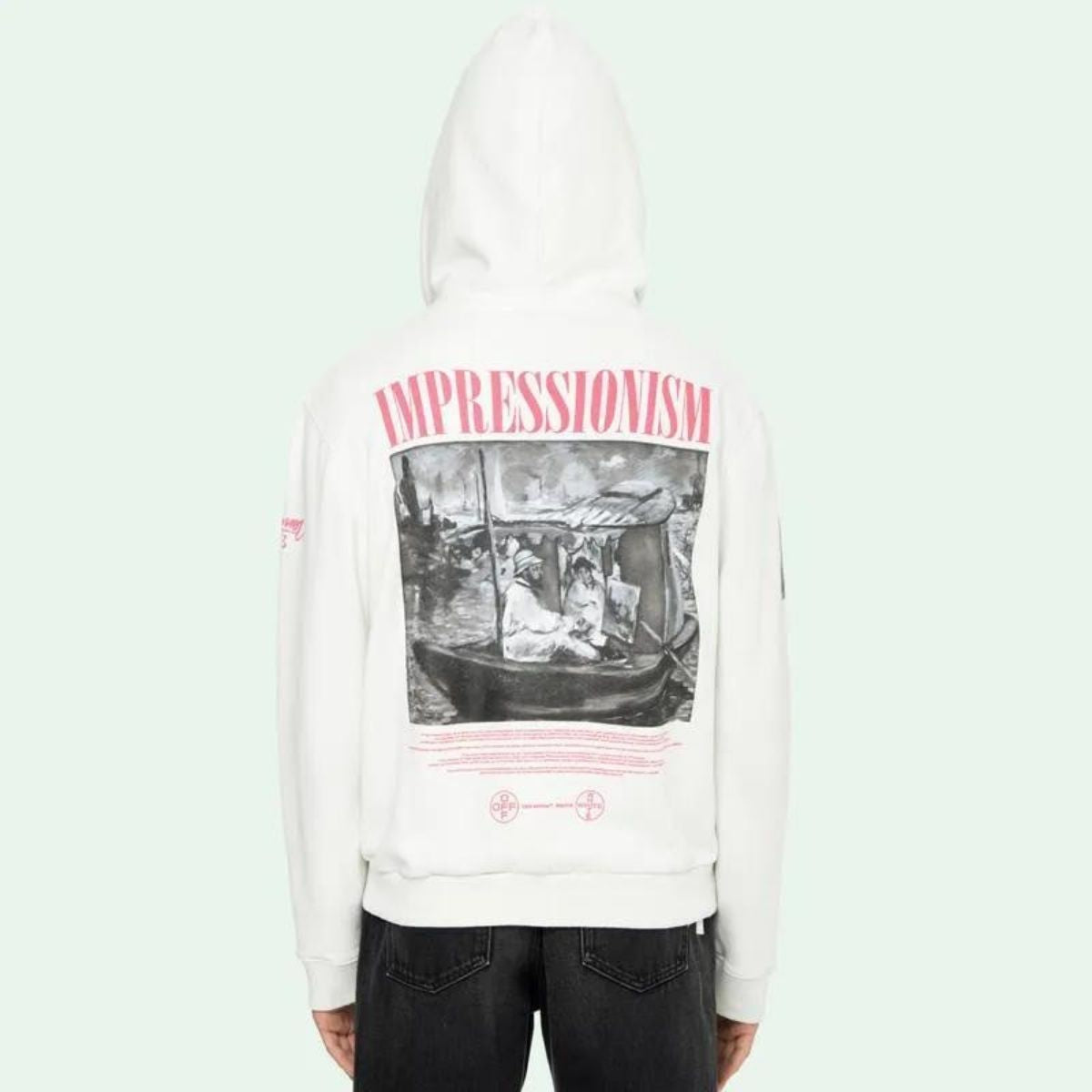 Off White Dondi Boat Zip Jaket Hoodie White