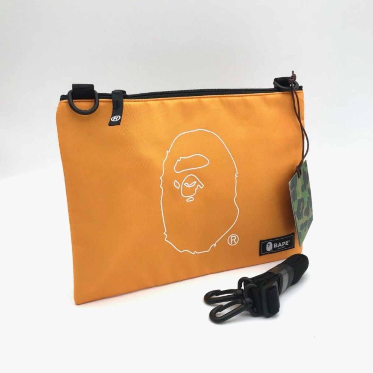 A Bathing Ape BAPE Ape Head Shoulder Bag Orange