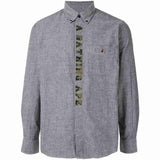 A Bathing Ape BAPE 1St Camo Applique Chambray Shirt Long Sleeve