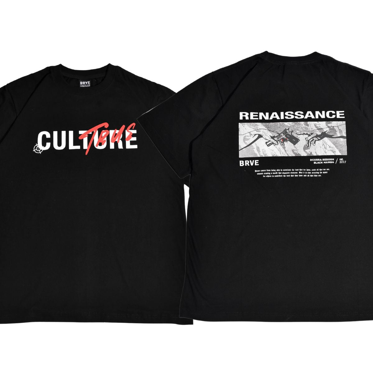 BRVE X Dcobra Reborn CulTrue Black T-shirt Fury Collection