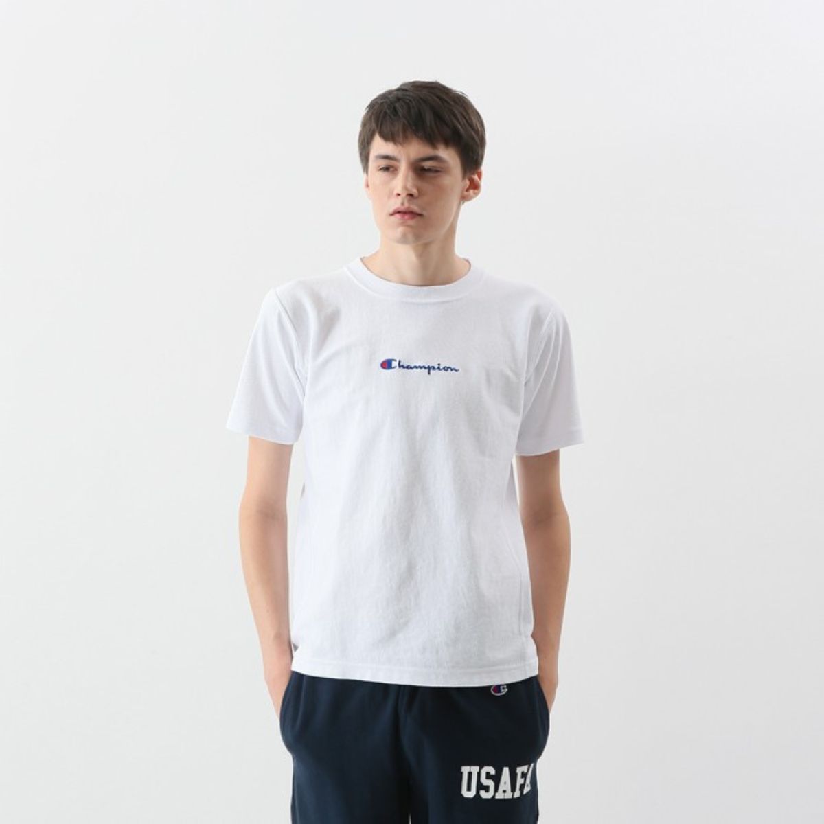 Champion Reverse Weave Small Embroidery T-shirt White