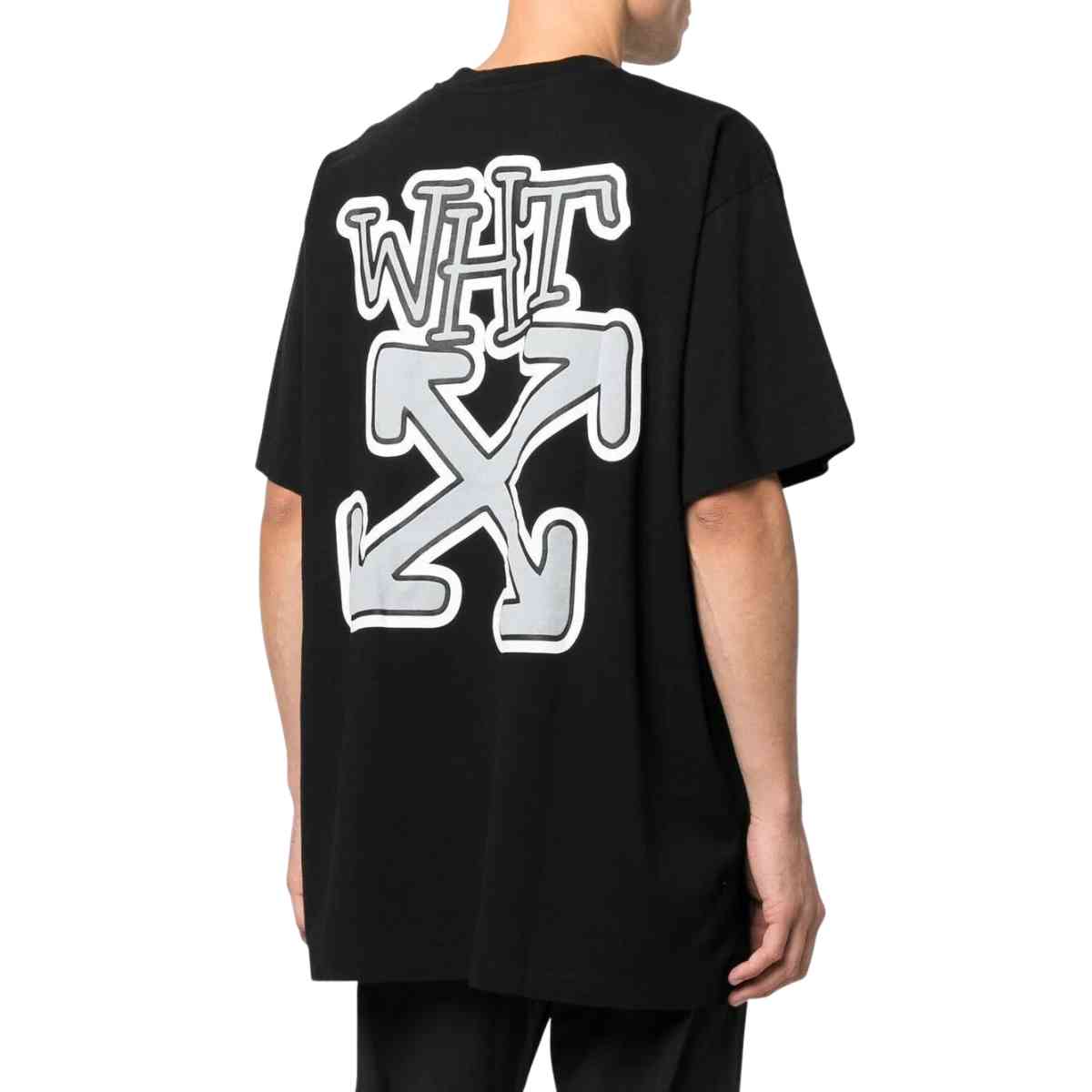 Off White Carlos Arrow Over T-shirt Black White