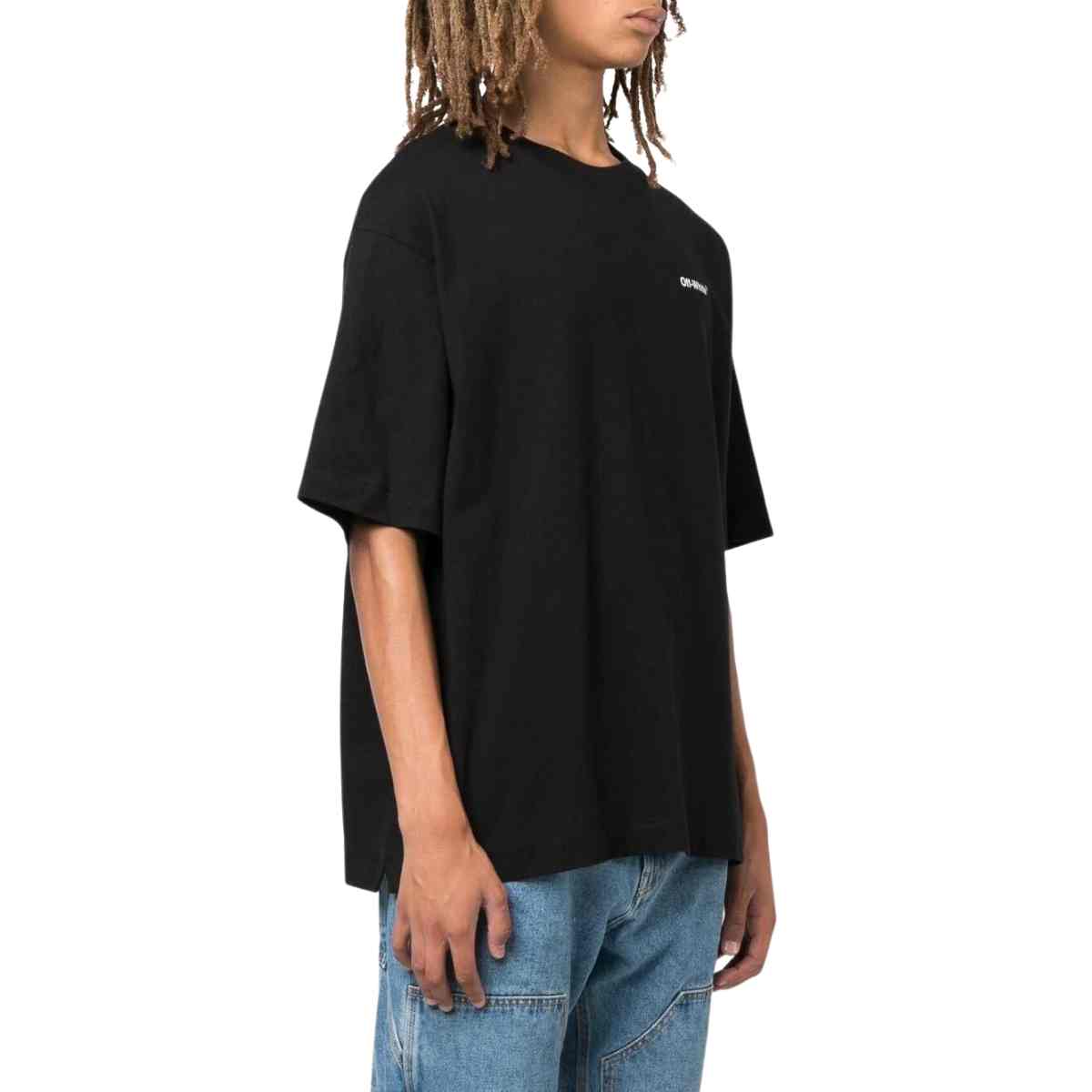 Off White Chain Arrow Over Skate T-shirt Black White