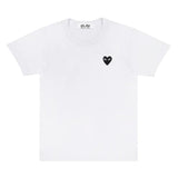 Comme Des Garcons CDG Play Black Emblem White T-Shirt