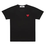 Comme Des Garcons CDG Play Red Emblem Black T-Shirt