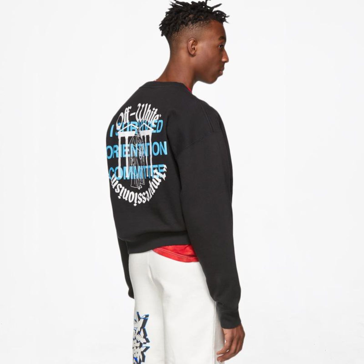 Off White College Crewneck Sweater Black