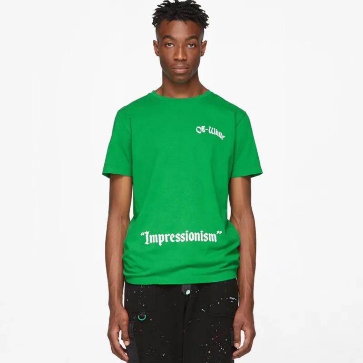 Off White College S/S Slim T-shirt Green