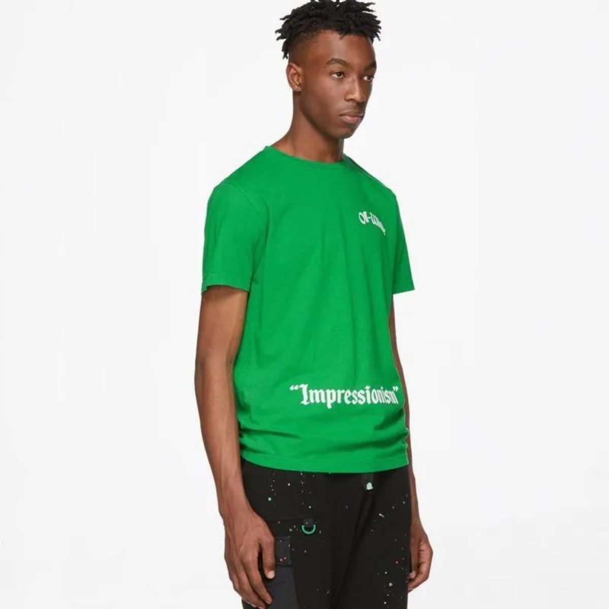 Off White College S/S Slim T-shirt Green