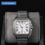Cartier 40 Santos Large Silver Dial Titanium WSSA0089