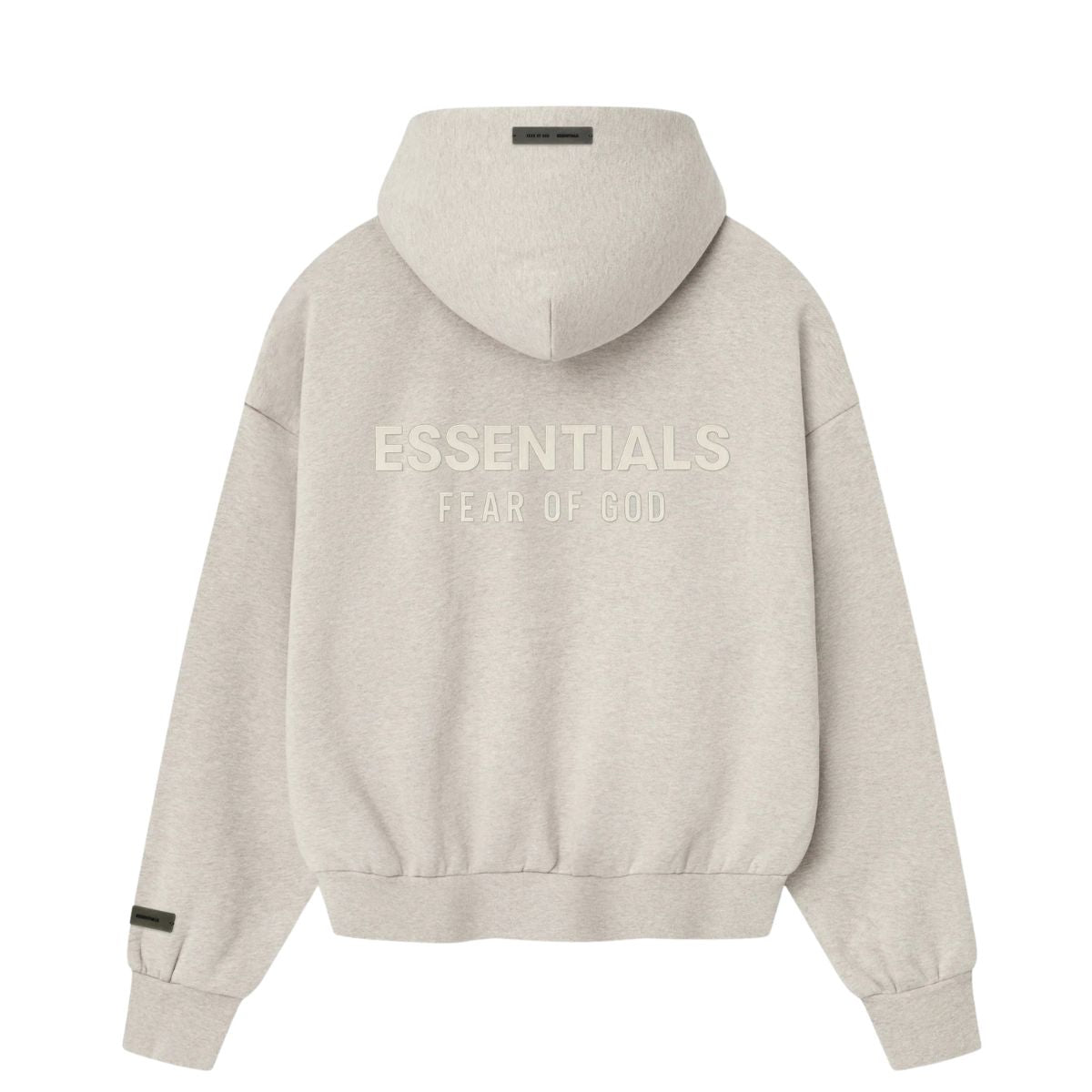 Fear of God Essentials Classic Fit Fleece Zip Hoodie Heather Stone