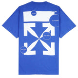 Off White Cut Here s/s Slim T-shirt Blue White