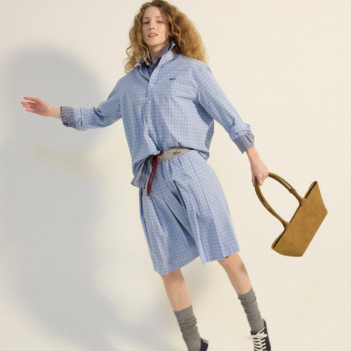 Mardi Marcredi Cotton Shirt Check Logo
