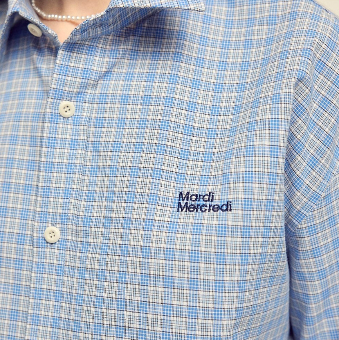 Mardi Marcredi Cotton Shirt Check Logo