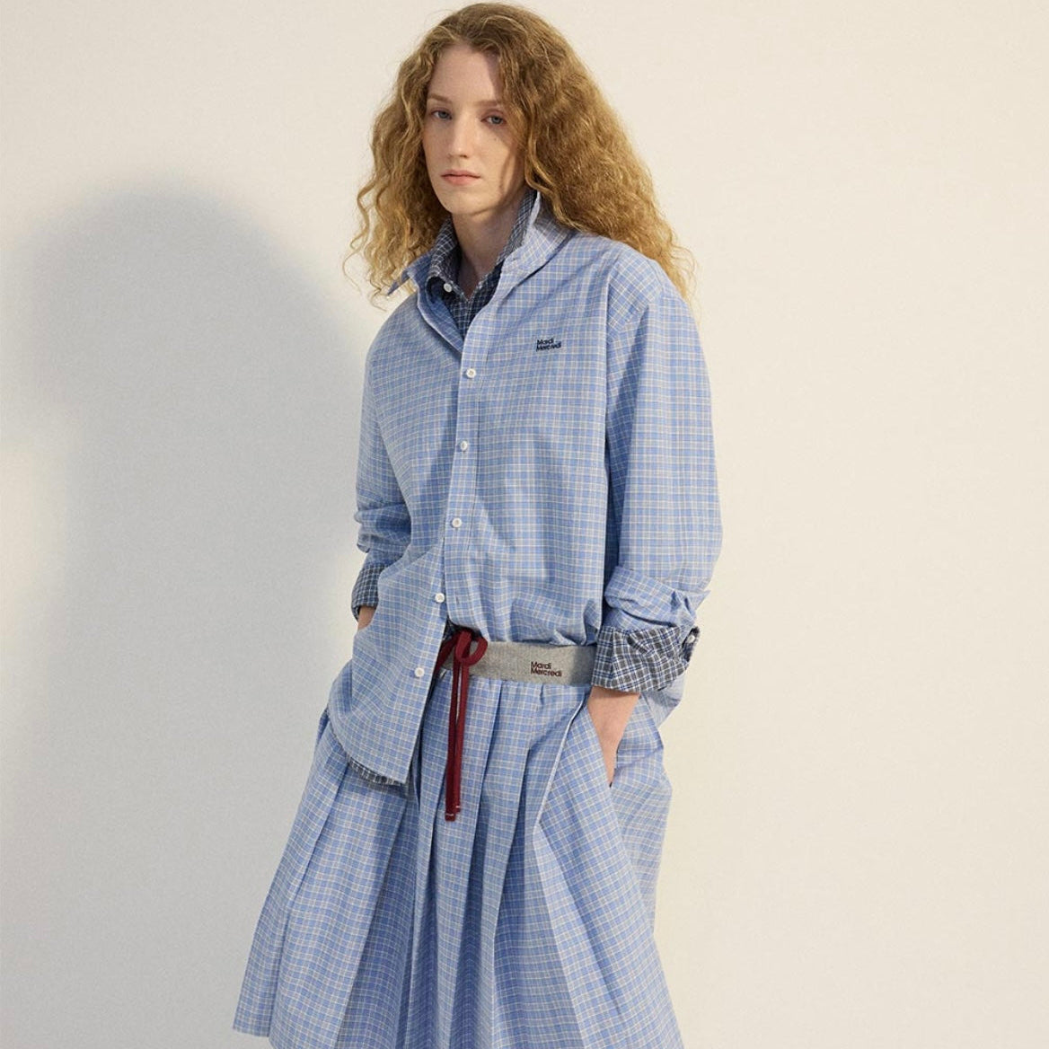 Mardi Marcredi Cotton Shirt Check Logo