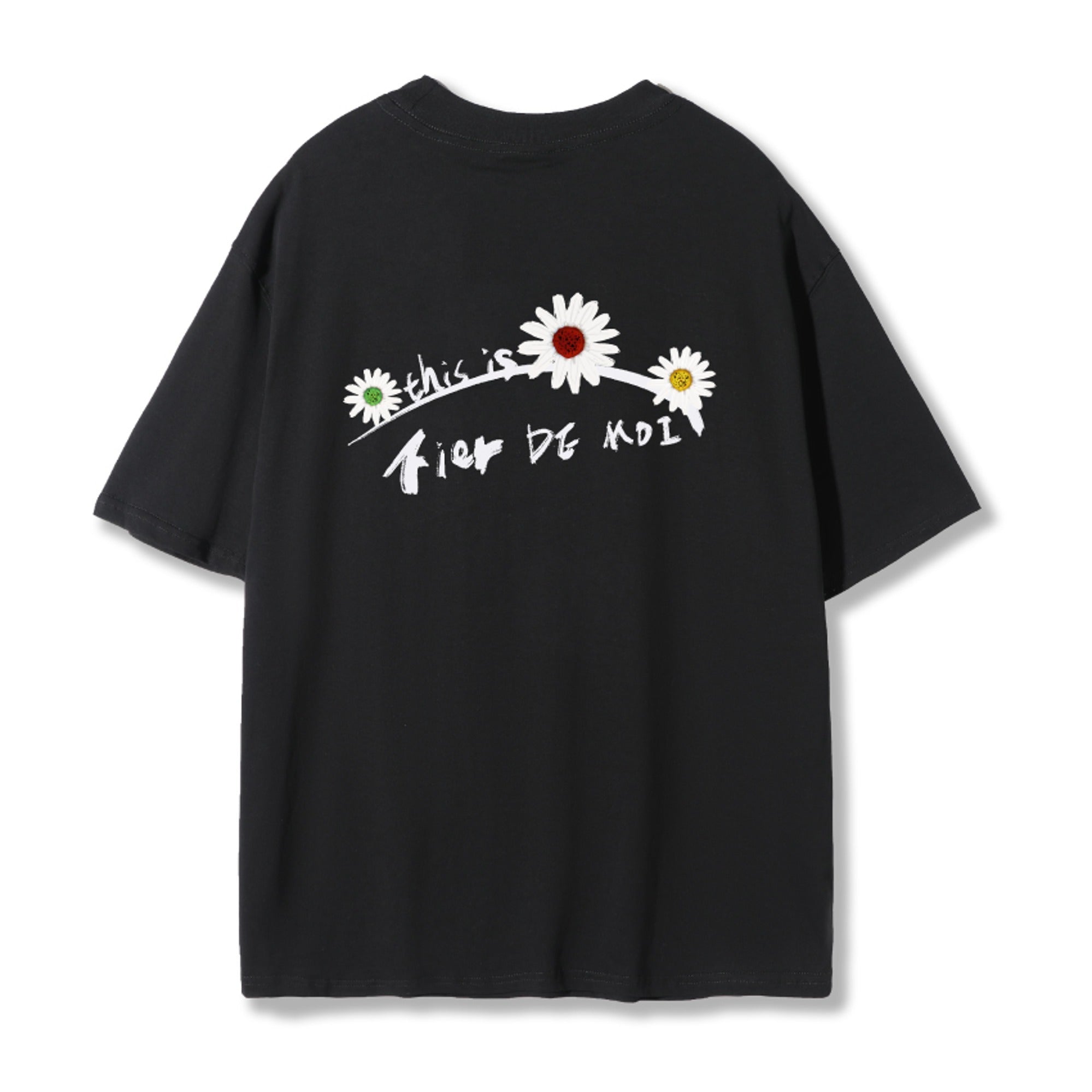 Fier De Moi Chrysanthemum T-Shirt Black