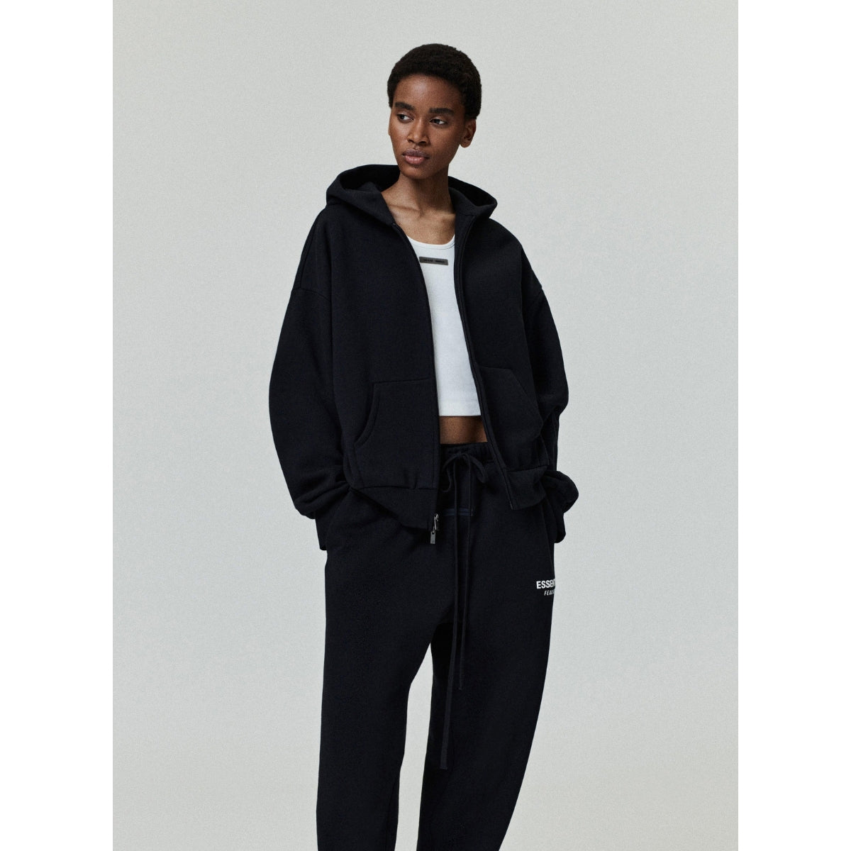 Fear Of God Esentials Classic Full Zip-Up Hoodie