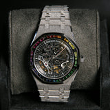 AP RO Frosted WG Openworked Rainbow Baguette Bezel 15412BC.YG.1224BC.03-B