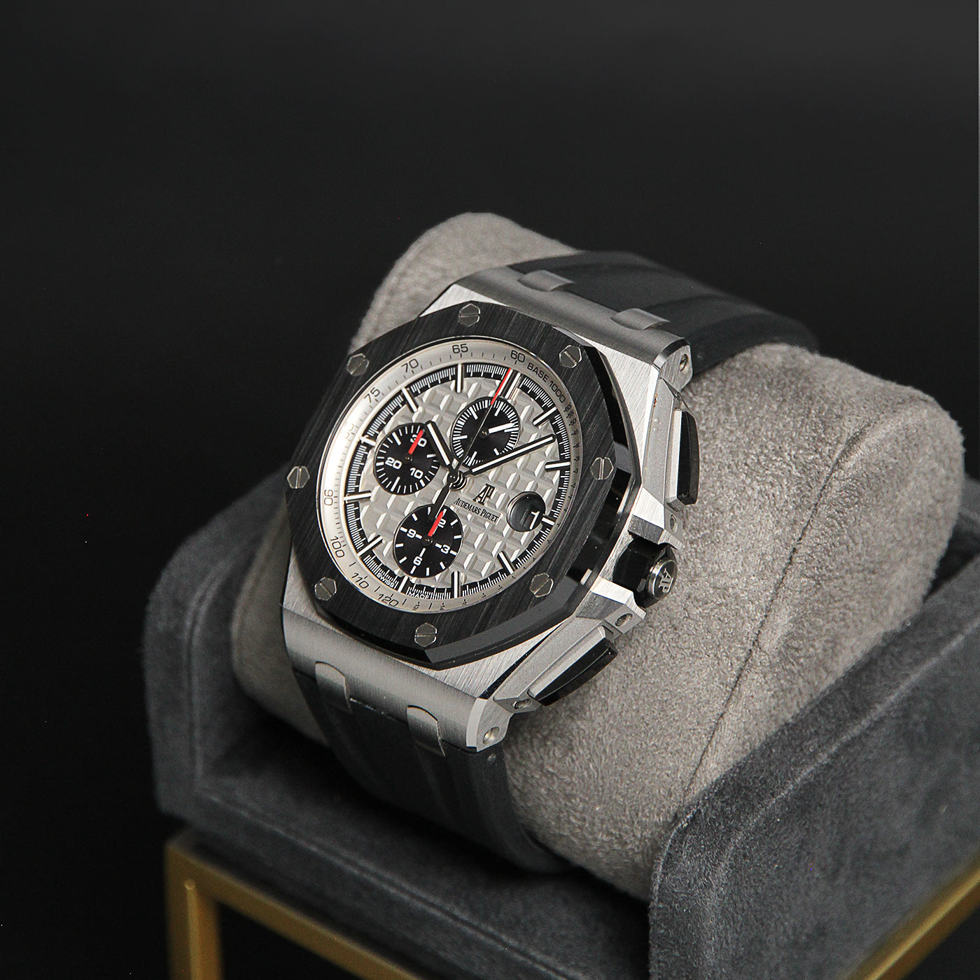 AP44 ROOC Silver Dial Black Chrono 26400SO.OO.A002CA.01