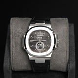 Patek Philippe Nautilus 40 Annual Calendar Moon Phases Alligator Strap  5726A-001