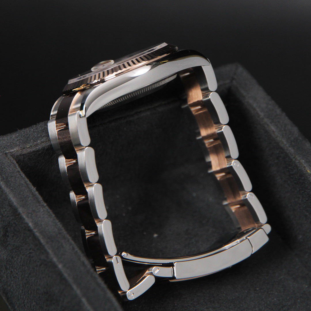 Date Just 36 Choco Index Dial Oyster Two Tone 126231