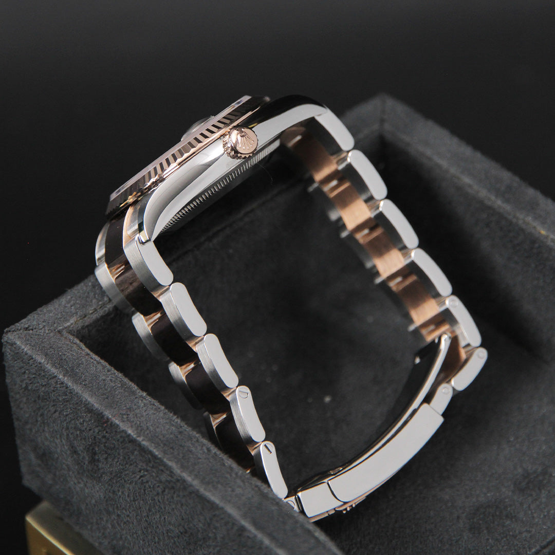 Date Just 36 Choco Index Dial Oyster Two Tone 126231